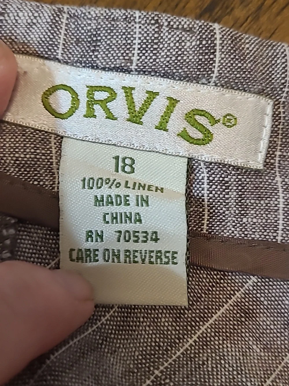 Vtg Orvis 100% Linen Herrington Maxi Skirt